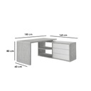 ELL.13 Desk - Gray & White