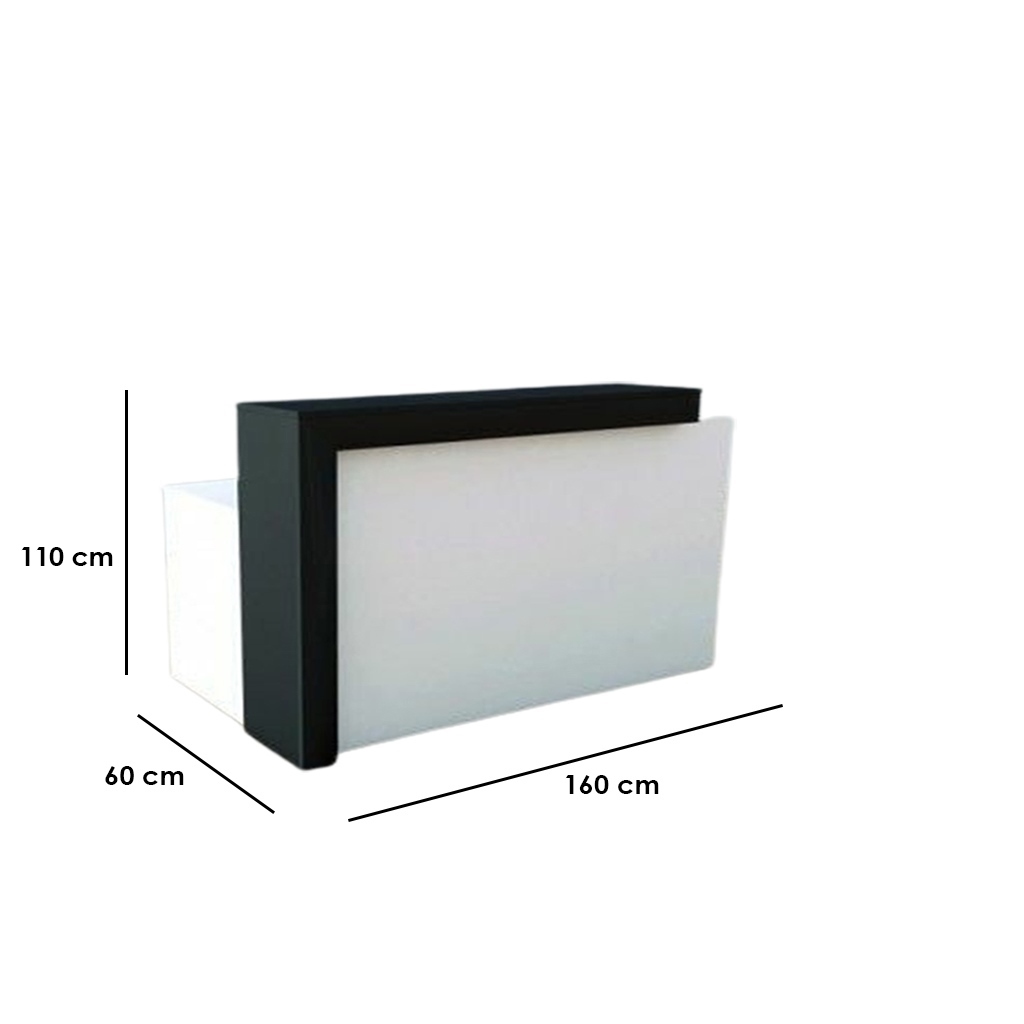 ELL.18 Reception Counter - White & Black