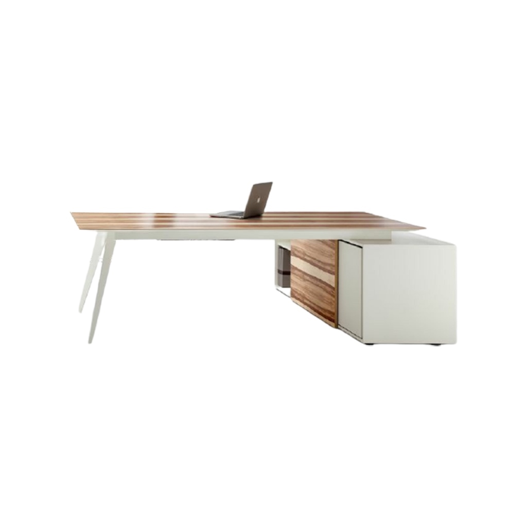 ELL.34 Desk - Brown & White