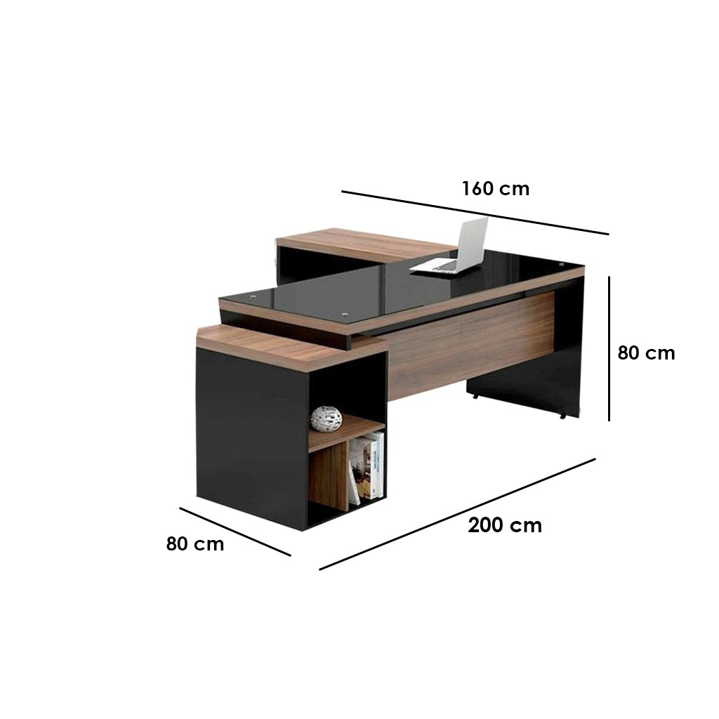 ELL.36 Desk - Brown & Black