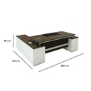 ELL.44 Desk - Brown & White