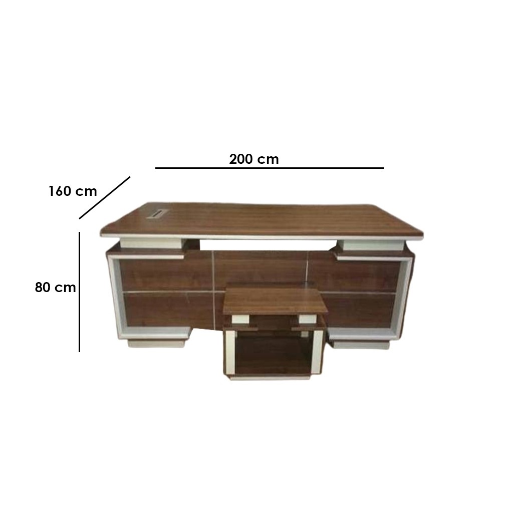 ELL.47 Desk - Brown & White