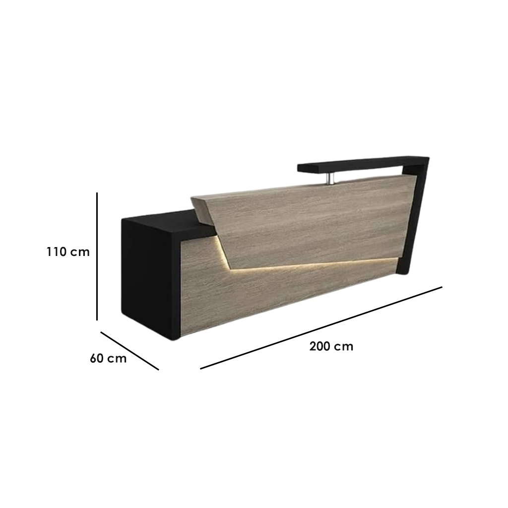 ELL.5 Reception Counter - Beige & Black