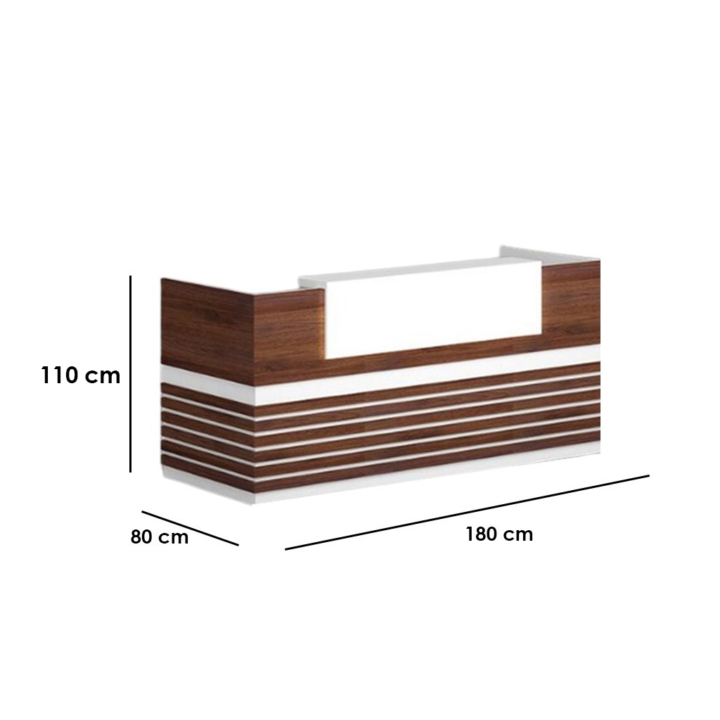 ELL.50 Reception Counter - White & Brown