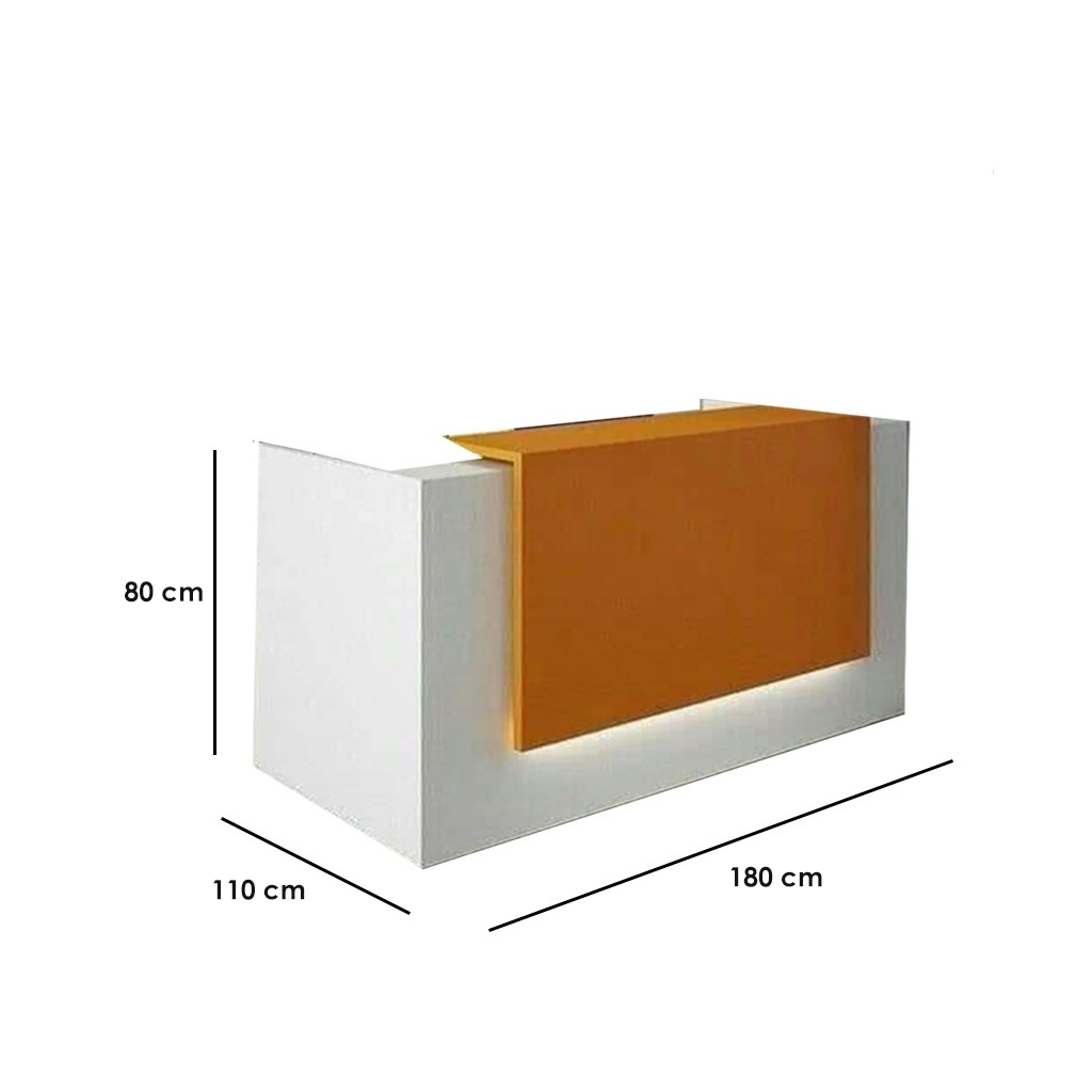 ELL.51 Reception Counter - White & Orange