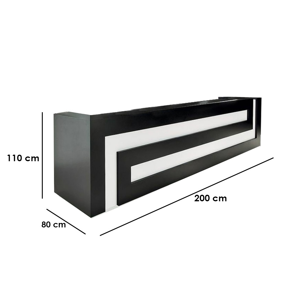 ELL.7 Reception Counter - White & Black