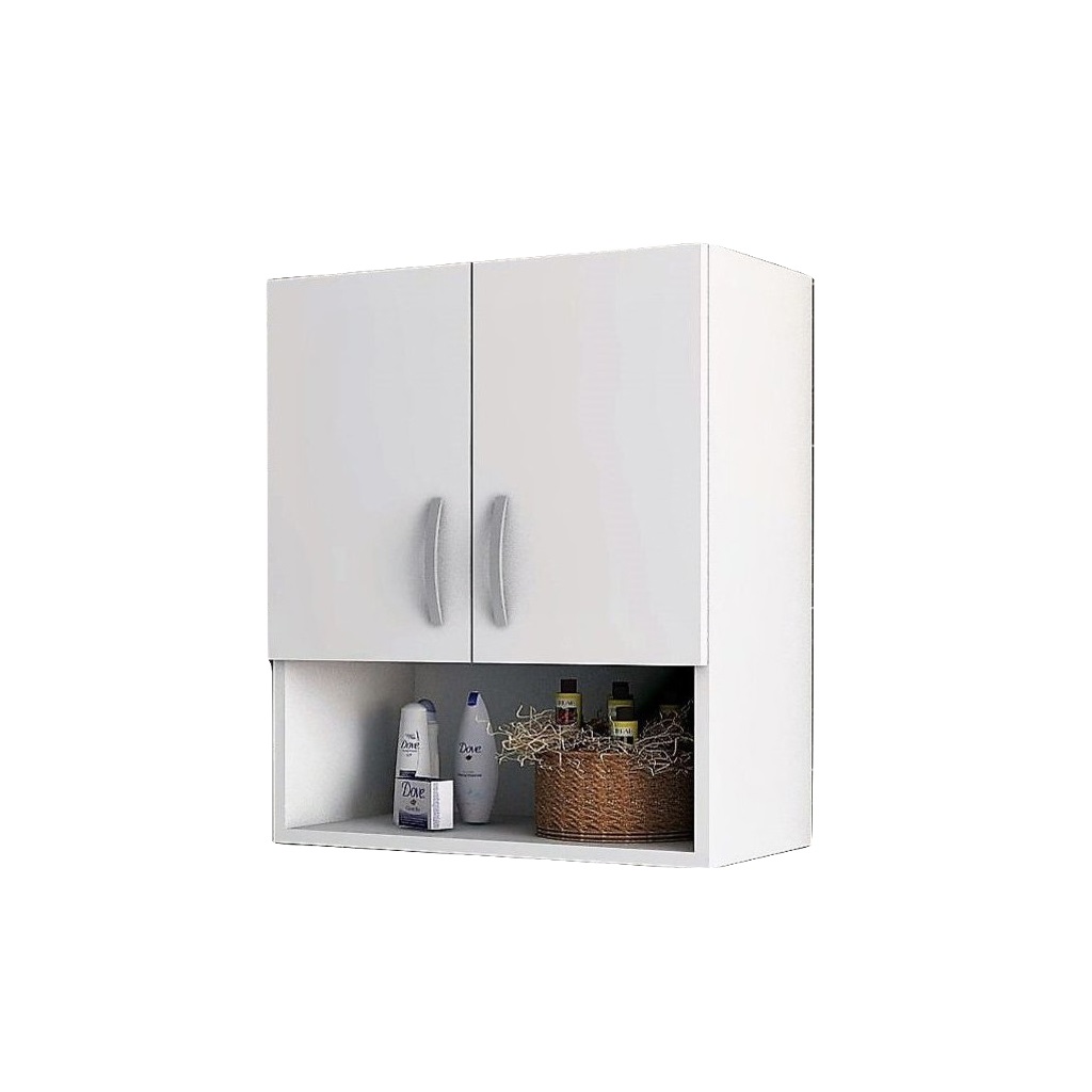 European MDF Bathroom Storage Unit White - 70 × 30 × 60 cm