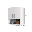 European MDF Bathroom Storage Unit White - 70 × 30 × 60 cm