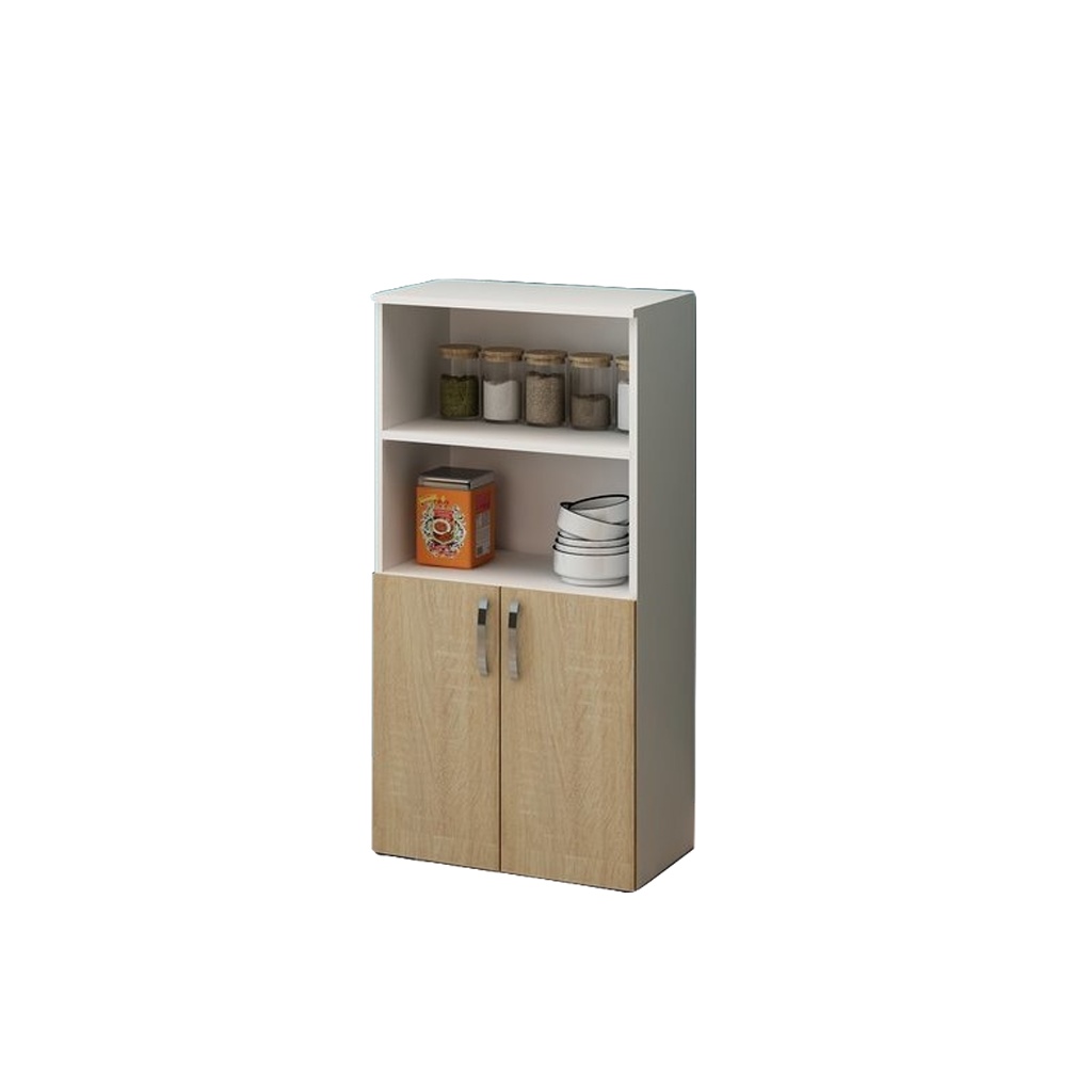 European MDF Coffee Corner White and Beige - 120 × 37 × 60 cm