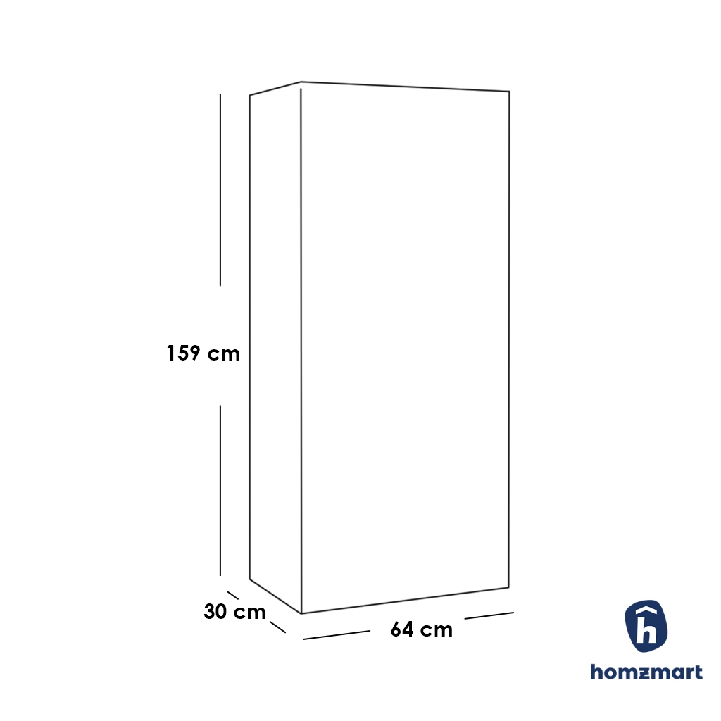 European MDF Kitchen Storage Brown and Gray - 159 × 30 × 64 cm