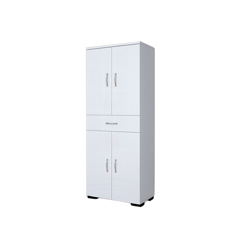 European MDF Storage Unit White - 140 × 35 × 60 cm