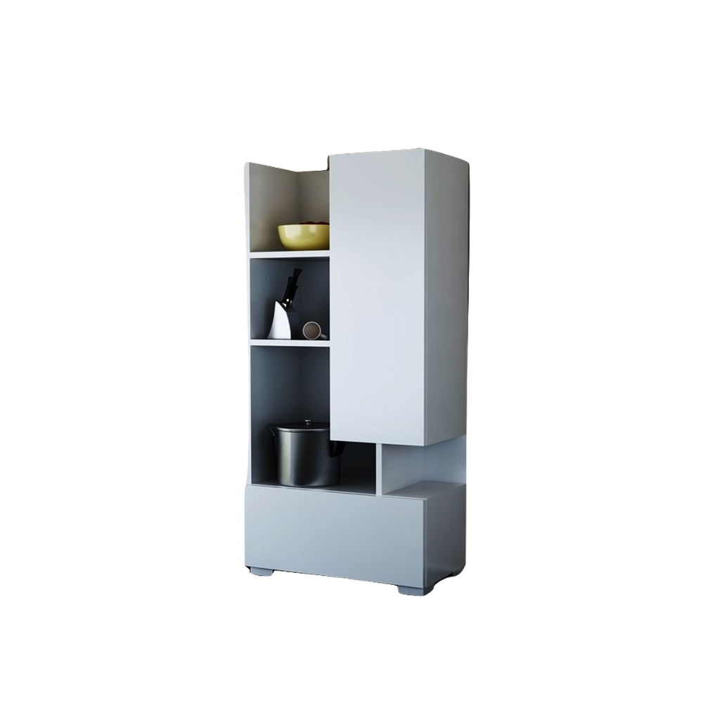 European PVC Display Unit White - 150 × 40 × 80 cm