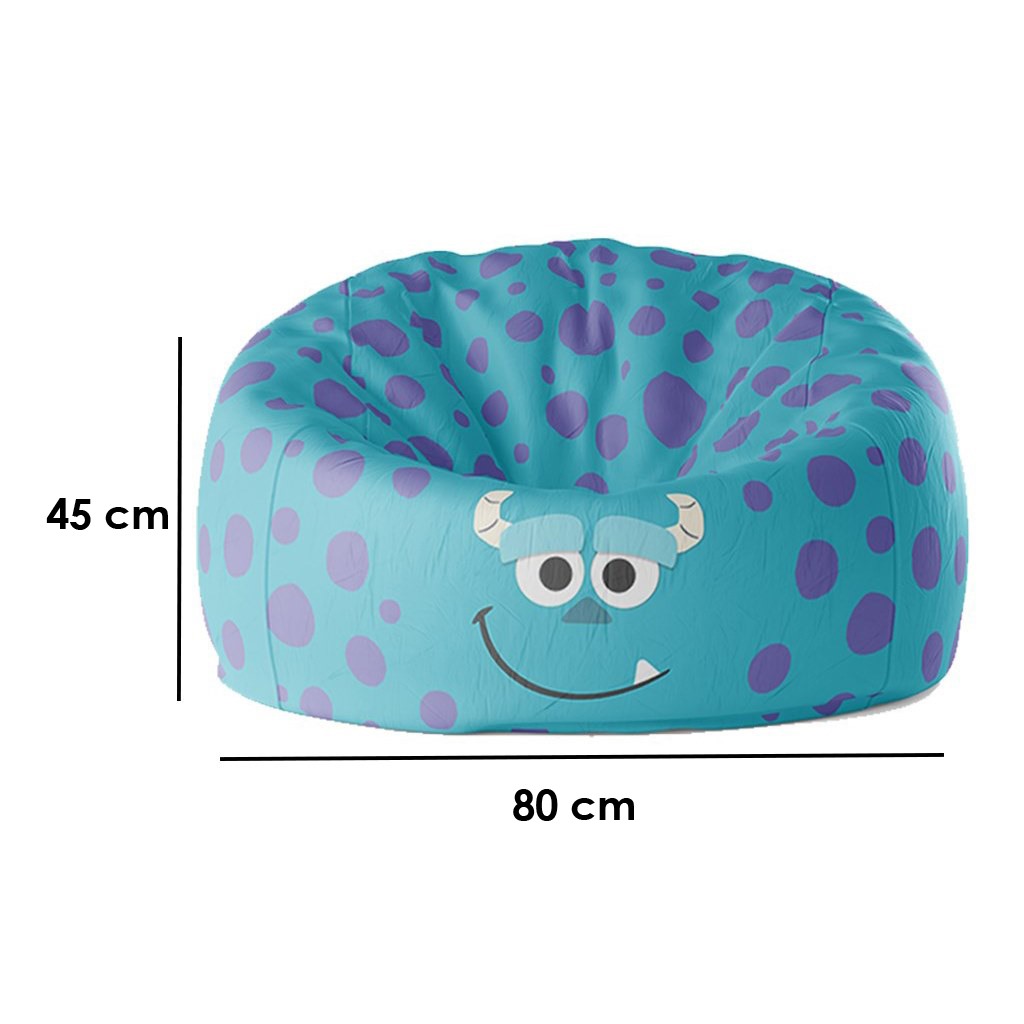 Foam and Fabric Beanbags set 2 Pieces - Multi color