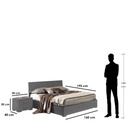 MDF Bedroom 4 pieces - Grey