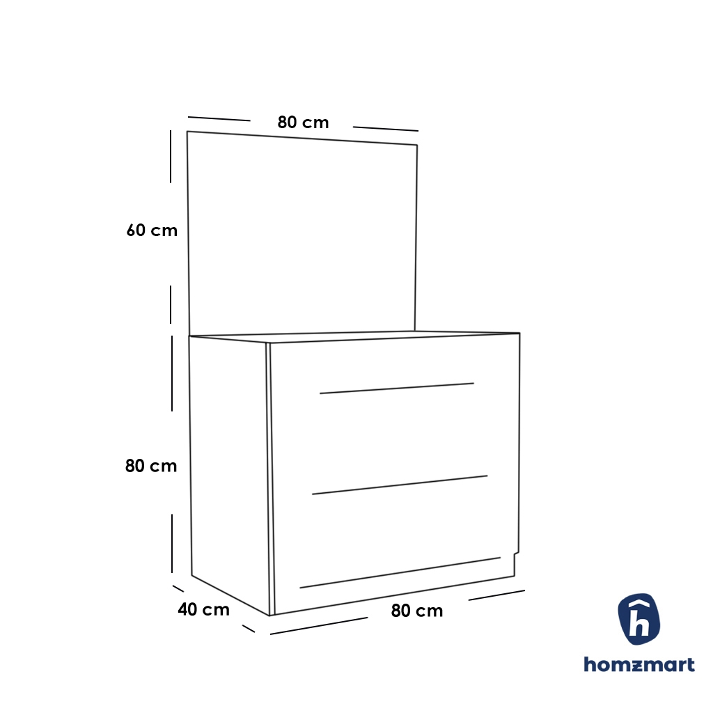 MDF Bedroom Set 4 pieces - White