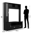 MDF Black Tv Set - 200 × 150 × 40 × 40 cm