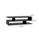 MDF Black Tv Unit - 120×30×45 cm