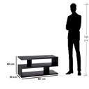 MDF Black Tv Unit - 80 × 30 × 45 cm