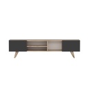 MDF Black and Beige Tv Unit - 180 × 30 × 55 cm