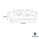 Muski Wood and Velvet Fabric Sofa Bed - Beige