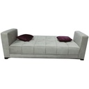 Muski Wood and Velvet Fabric Sofa Bed - Grey