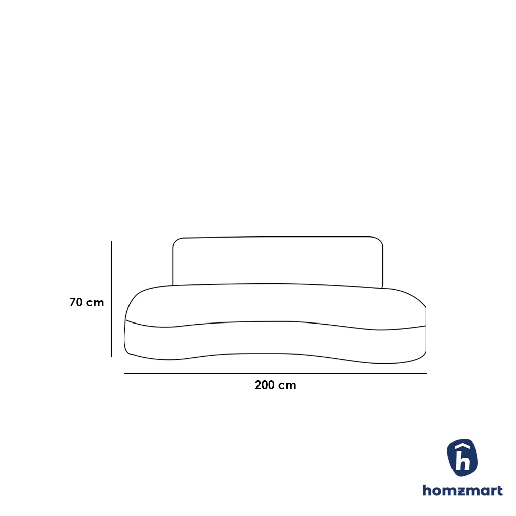 Beech Wood And Boucle Fabric 3 Seater Sofa - Off White
