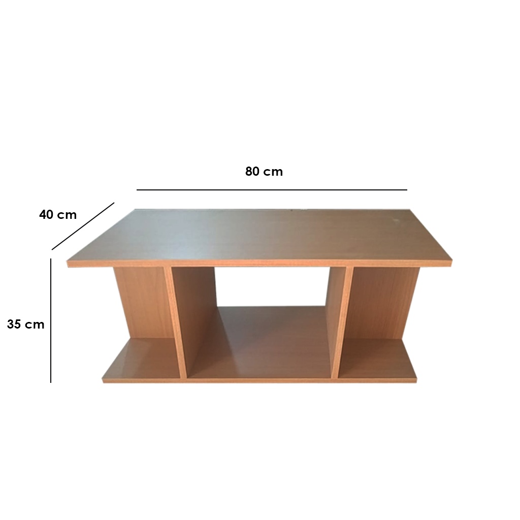 MDF Coffee Table Brown - 80x40x35 cm