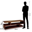 MDF Coffee Table Brown - 90x40x45 cm