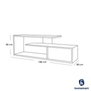 MDF Coffee Table White - 45x50x100 cm