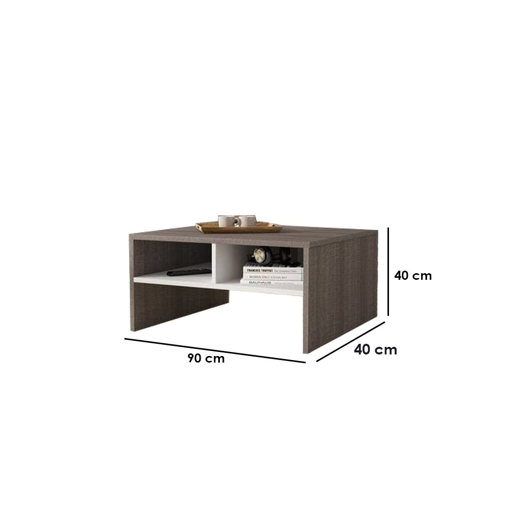 MDF Coffee Table White - 90x40x40 cm