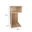 MDF Side Table Beige - 30x30x60 cm