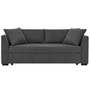 Natural Wood and Linen Fabric Sofa Bed - Grey