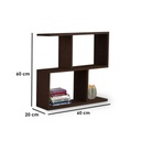 MDF Side Table Brown - 60x60x20 cm