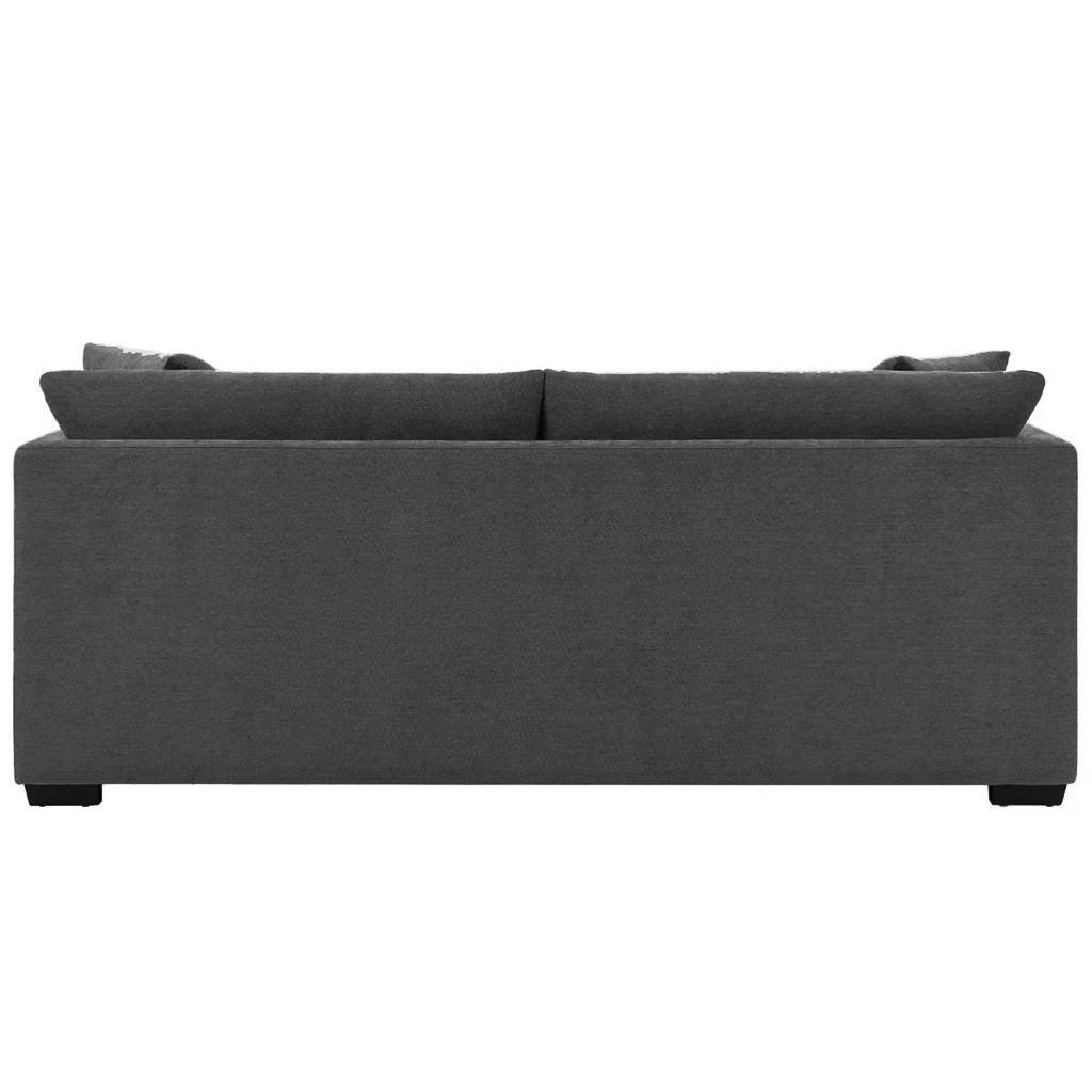 Natural Wood and Linen Fabric Sofa Bed - Grey