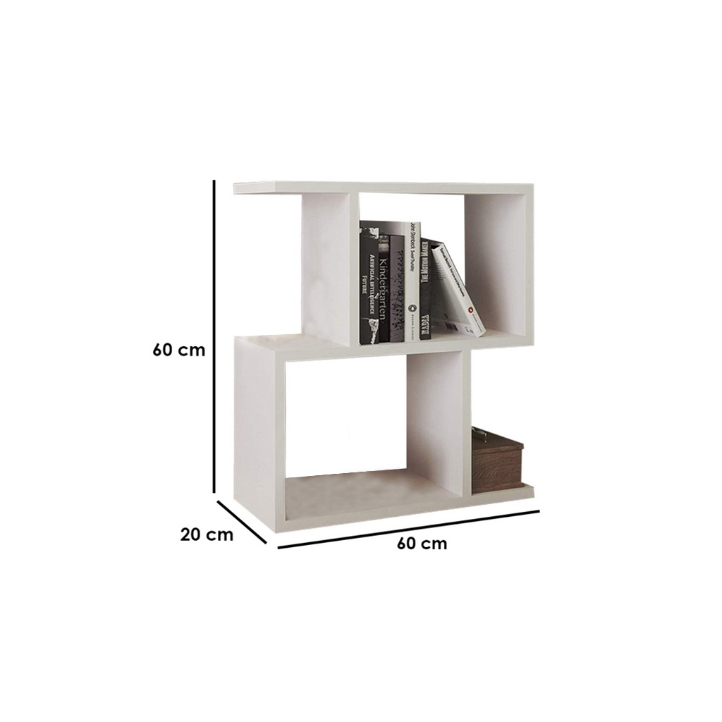 MDF Side Table White - 60x60x20 cm