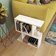 MDF Side Table White - 60x60x20 cm