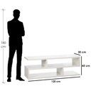 MDF White Tv Unit - 120 × 45 × 30 cm