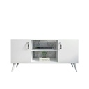 MDF White Tv Unit - 140 × 30 × 60 cm