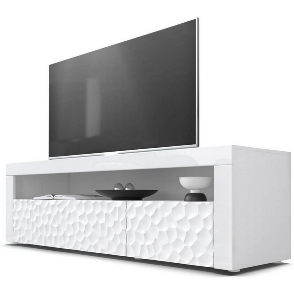 MDF White Tv Unit - 46 × 40 × 180 cm