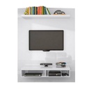 MDF White Wall-mounted TV Unit - 200 × 30 × 120 cm