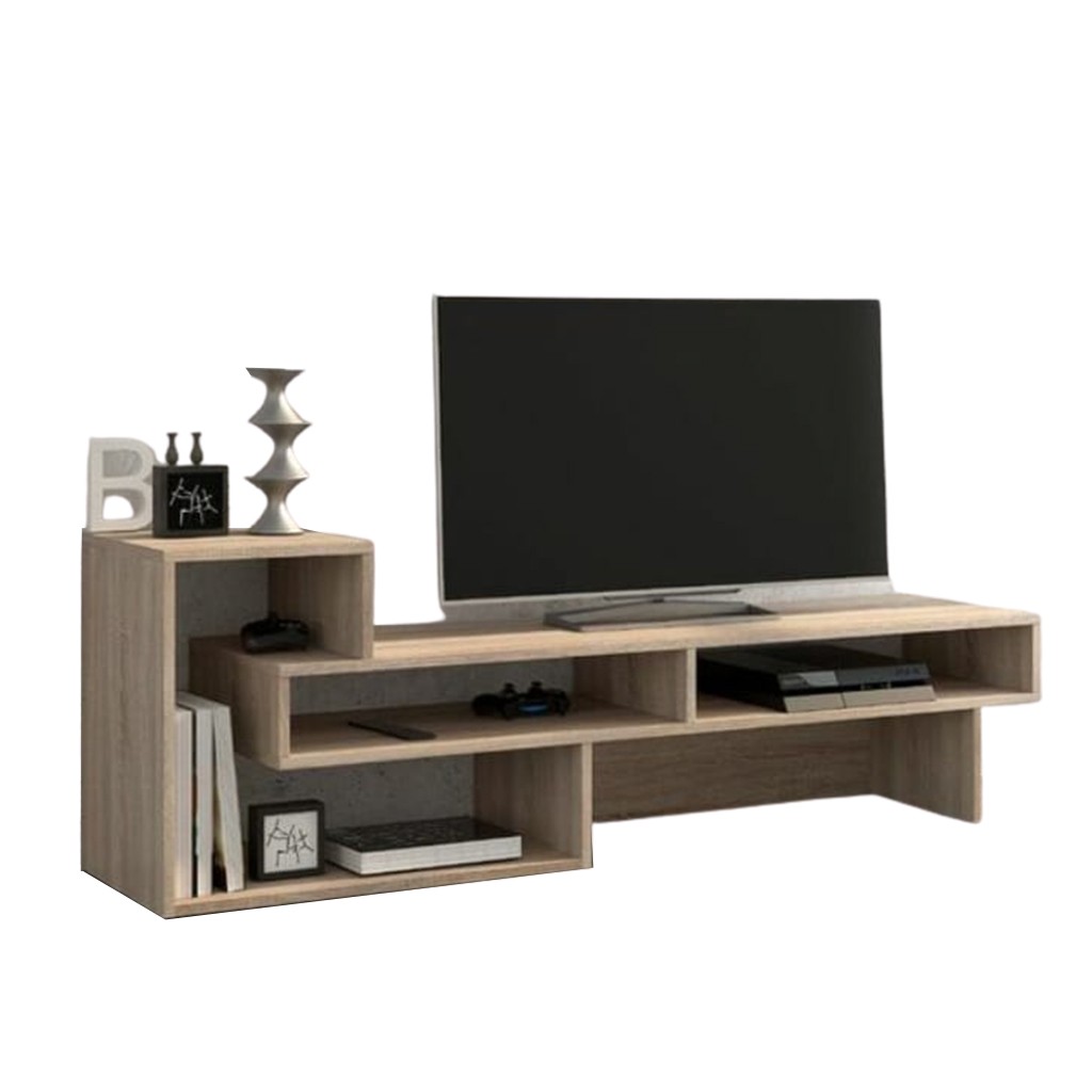 MDF Wood Beige Tv Unit - 180 × 30 × 55 cm