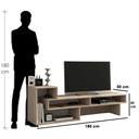 MDF Wood Beige Tv Unit - 180 × 30 × 55 cm