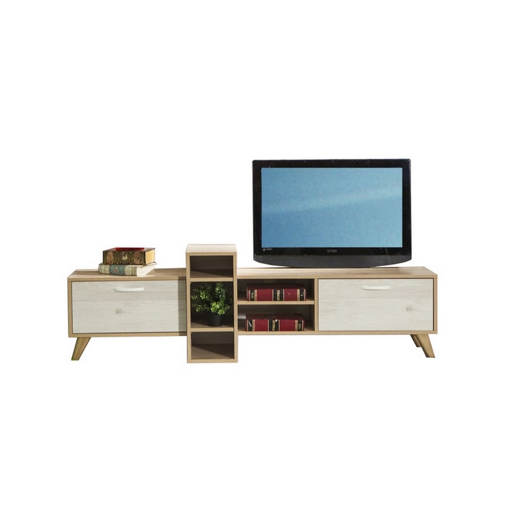 MDF Wood Beige and Brown Tv Unit - 39×41×177 cm