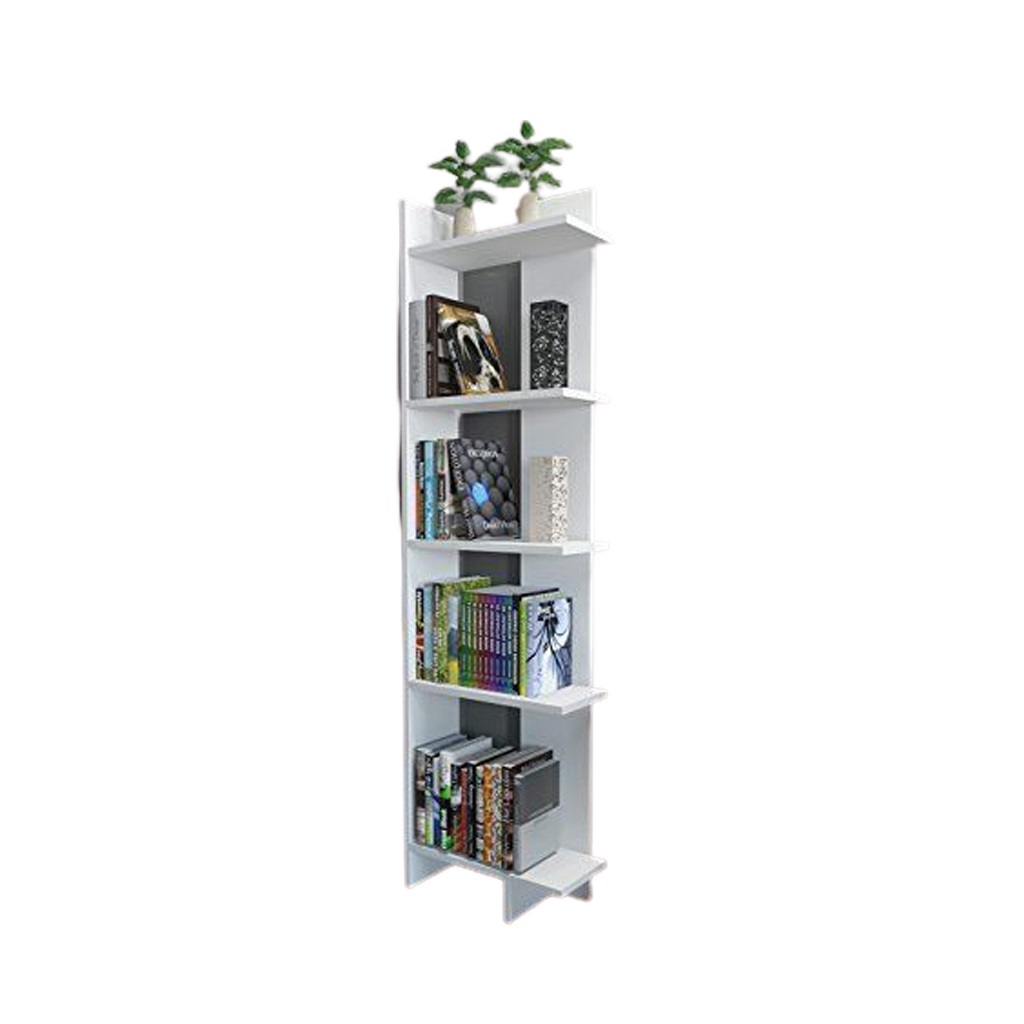 MDF Wood Display Unit White - 170x50x17 cm