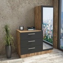 MDF Wood Makeup Vanity Brown and Gray - 140×100×47 cm