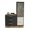 MDF Wood Makeup Vanity Brown and Gray - 140×100×47 cm