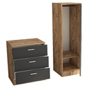 MDF Wood Makeup Vanity Brown and Gray - 140×100×47 cm