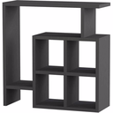 MDF Wood Side Table Black - 55x57x20 cm