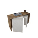 MDF Wood Side Tables set 2 Pieces - White and Brown