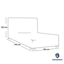 MDF Wood Single Bed 120x120x195 cm - Grey